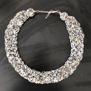 Multi colored blue and gold necklace  — never worn